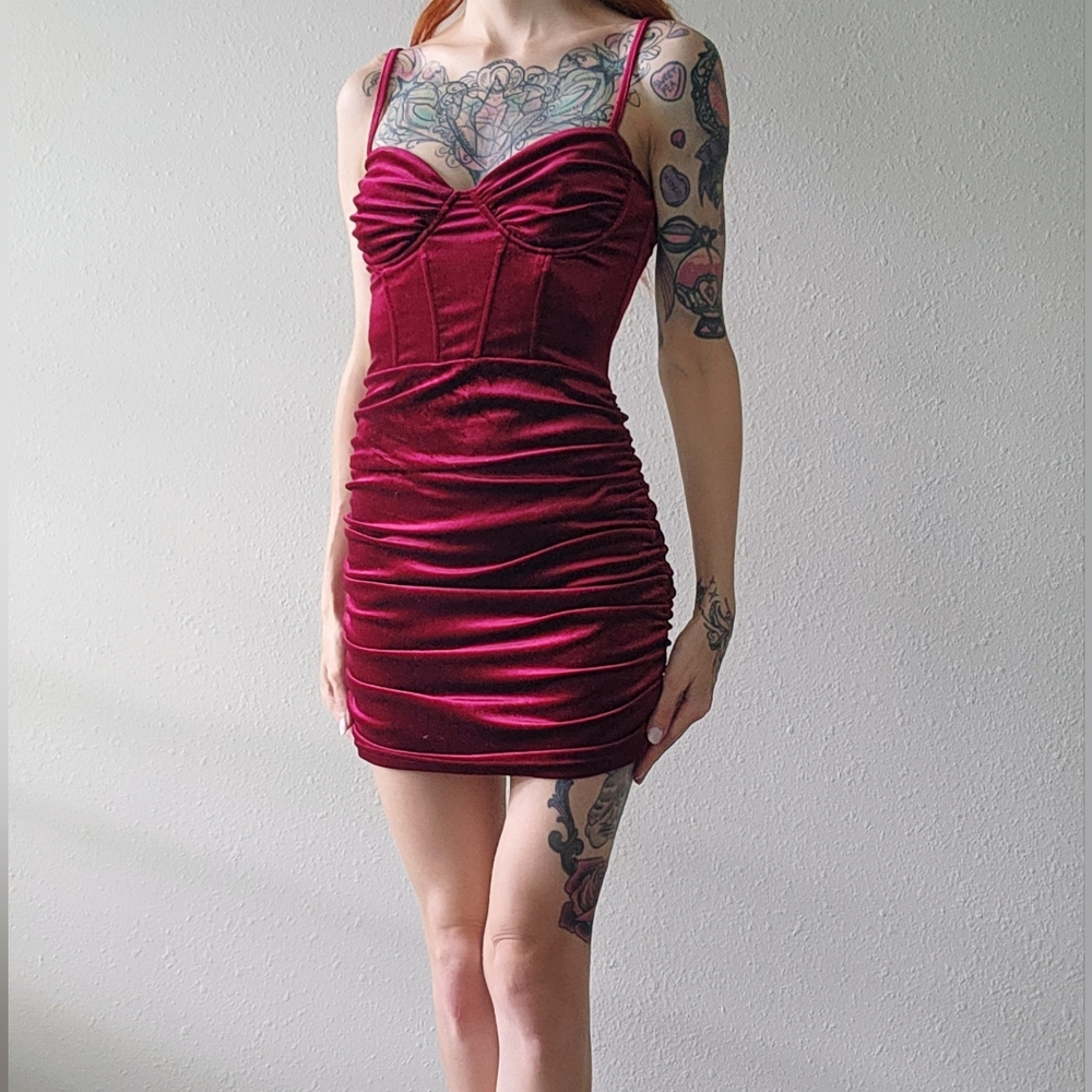 Windsor red velvet dress, SMALL